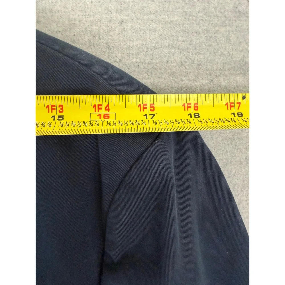 Polo Ralph Lauren Vintage Navy Blue Cotton Twill 3-Button Blazer Sport Coat M
